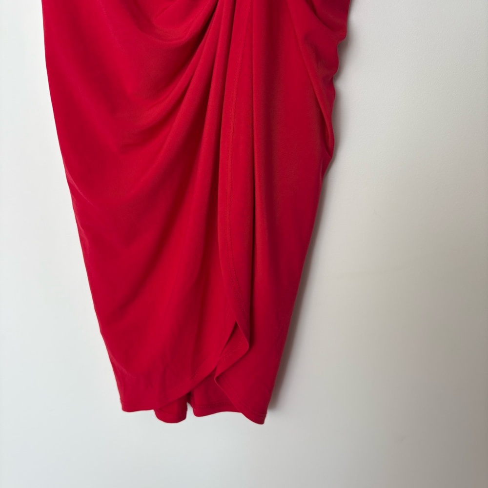 VELVET by Graham & Spencer Elegant Red V-Neck Dress - Picture 4 of 13